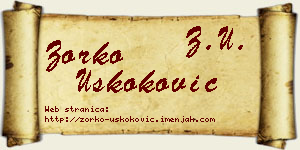 Zorko Uskoković vizit kartica